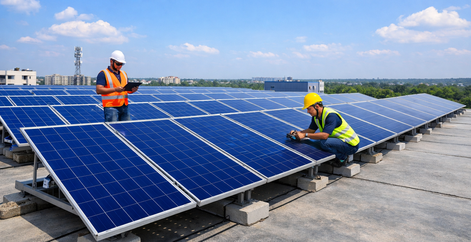 Premium solar rooftop installation by Trinay Urja